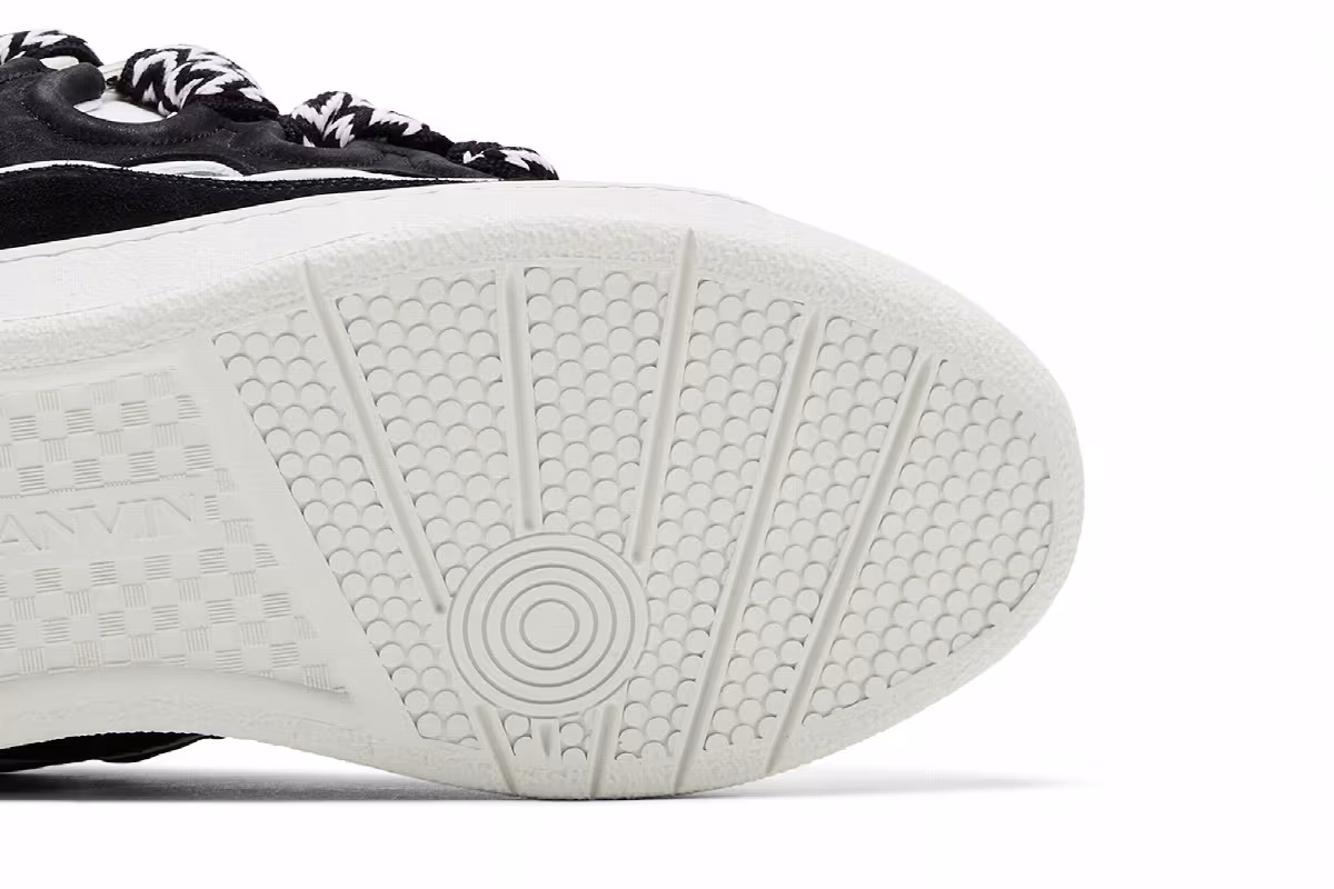 Lanvin Curb Sneakers Black White, view 6