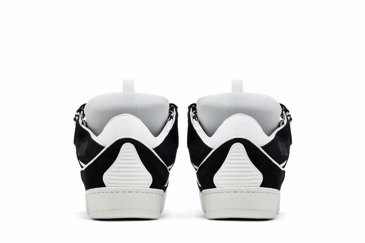 Lanvin Curb Sneakers Black White, view 7