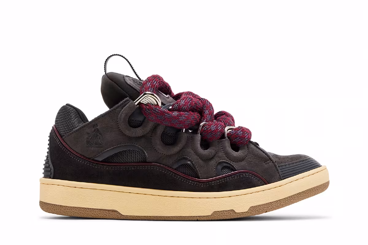 Lanvin Curb Sneakers Snake Laces - Shark Grey, view 2