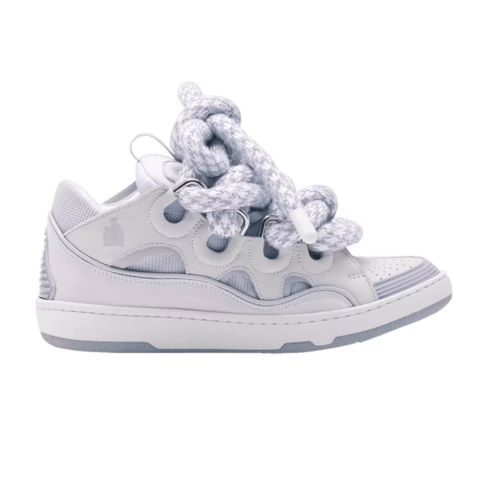 Lanvin Women's Curb Sneakers Snake Laces - White