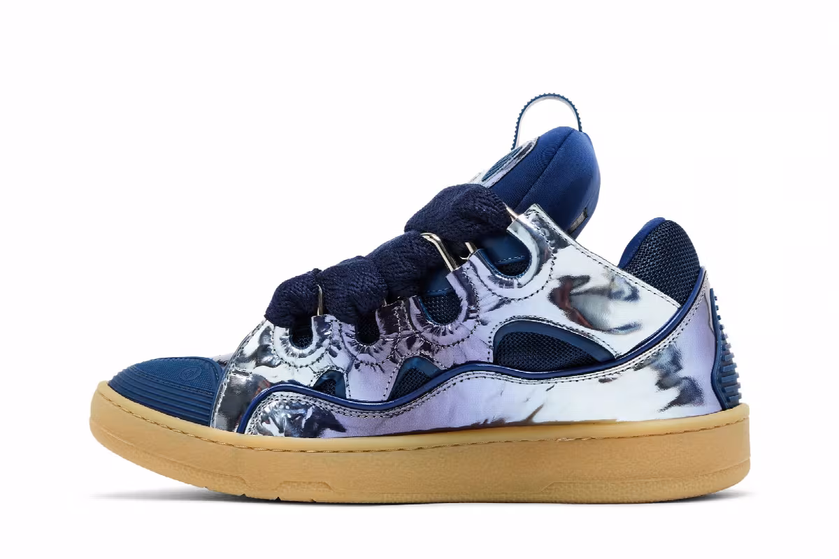 Lanvin Curb Sneakers Specchio Degrade Effect - Cornflower, view 4