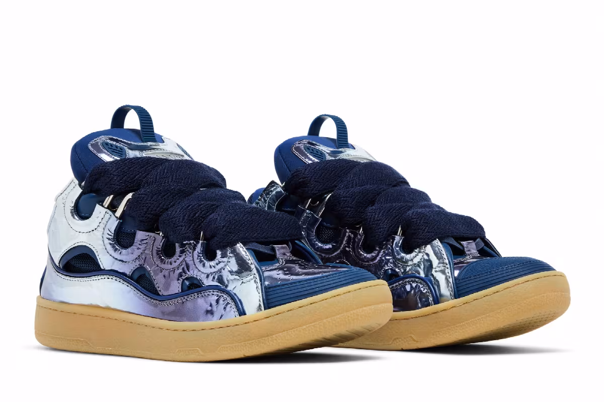 Lanvin Curb Sneakers Specchio Degrade Effect - Cornflower, view 9