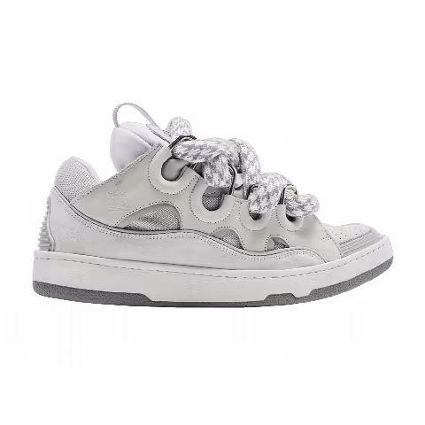 Lanvin Curb Sneakers 'Snake Laces - White Grey'