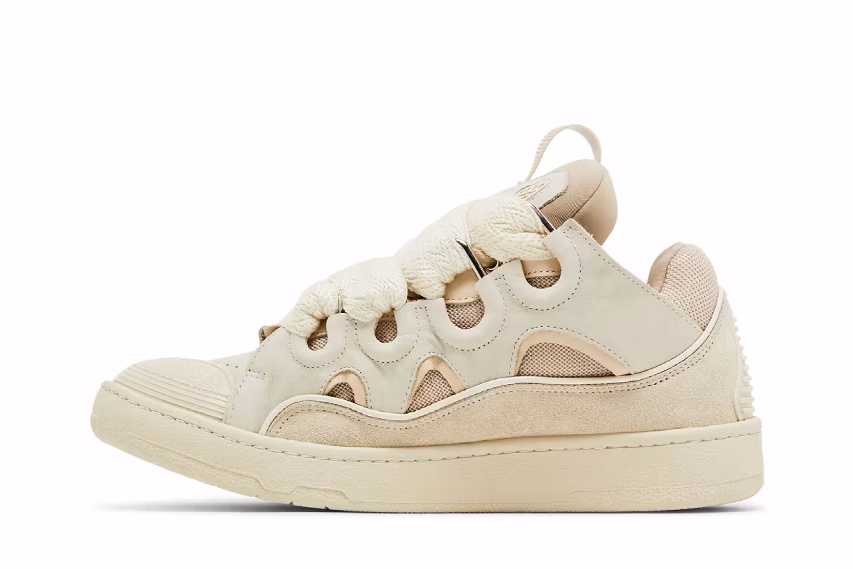 Lanvin Curb Sneakers Monochrome - Peach, view 4