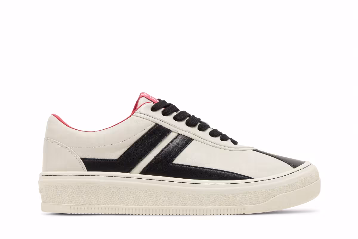 Future x Lanvin Cash High Sole Sneaker Off White Black, view 2