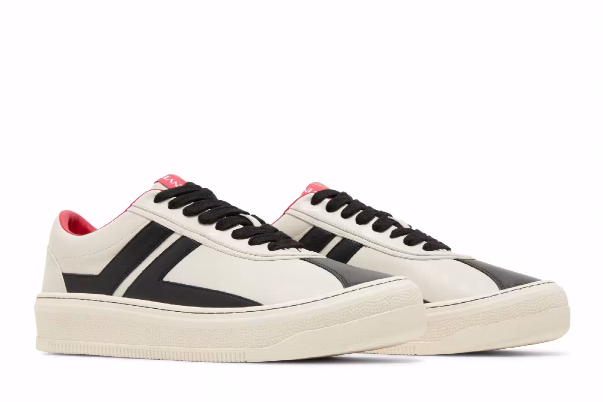 Future x Lanvin Cash High Sole Sneaker Off White Black, view 9
