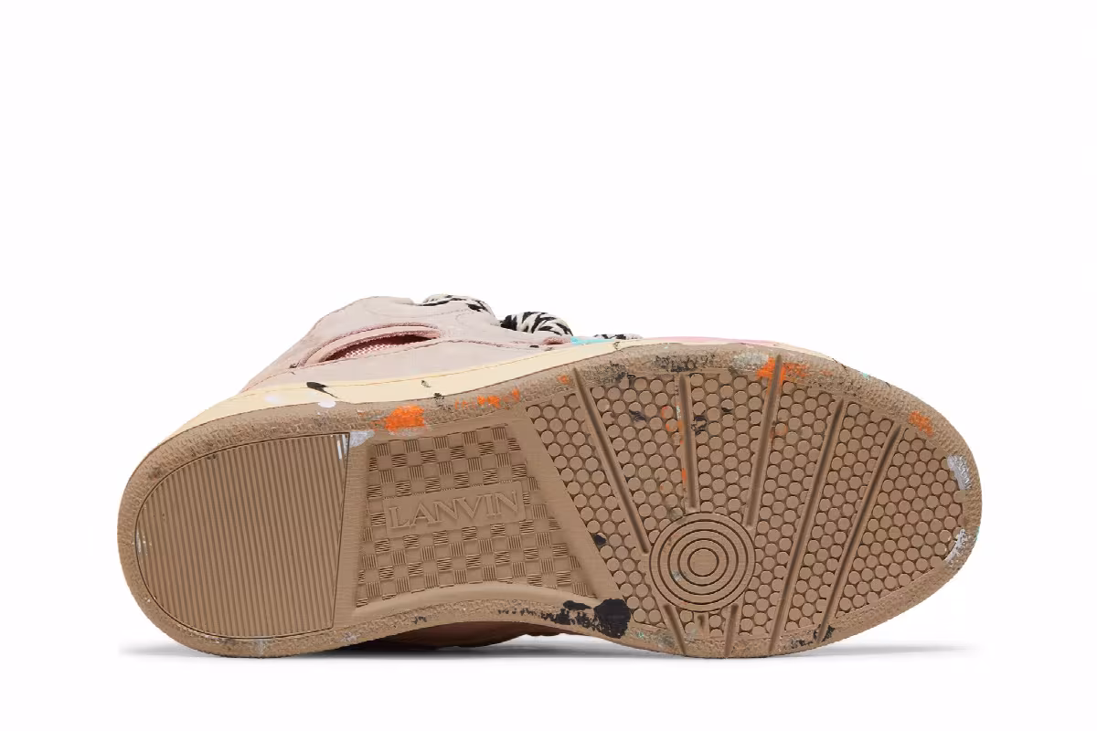 Gallery Dept. x Lanvin Curb Light Sneakers Paint Drip - Pale Pink, view 5