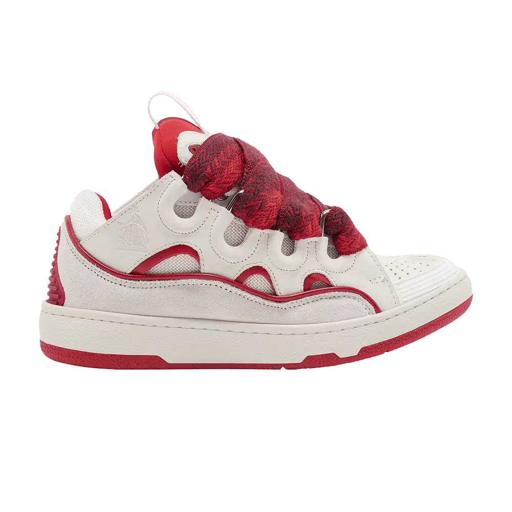 Lanvin Women's Curb Sneakers White Red