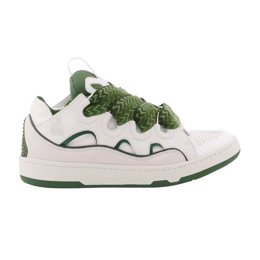 Lanvin Women's Curb Sneakers White Khaki