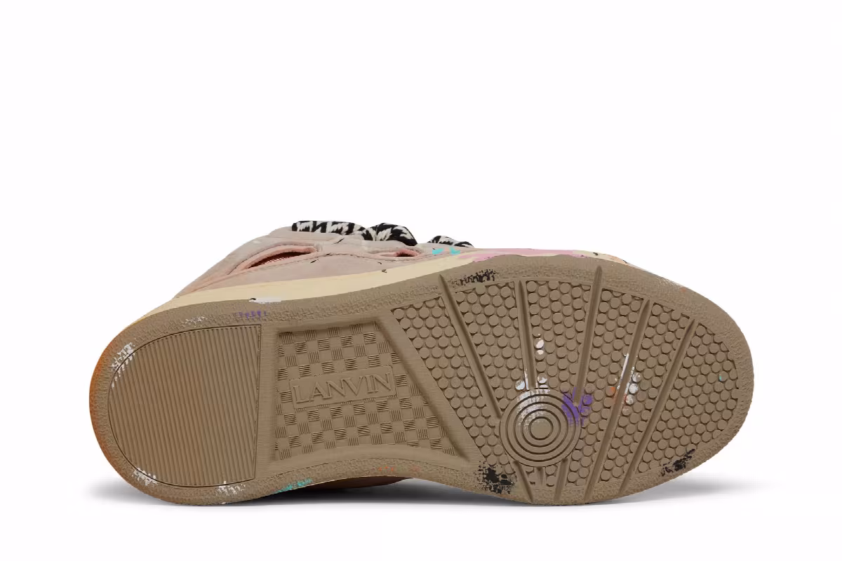 Gallery Dept. x Lanvin Women's Curb Light Sneakers Paint Drip - Pale Pink, view 5