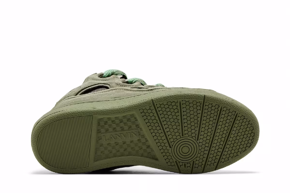 Lanvin Curb Sneakers Vert De Gris, view 5