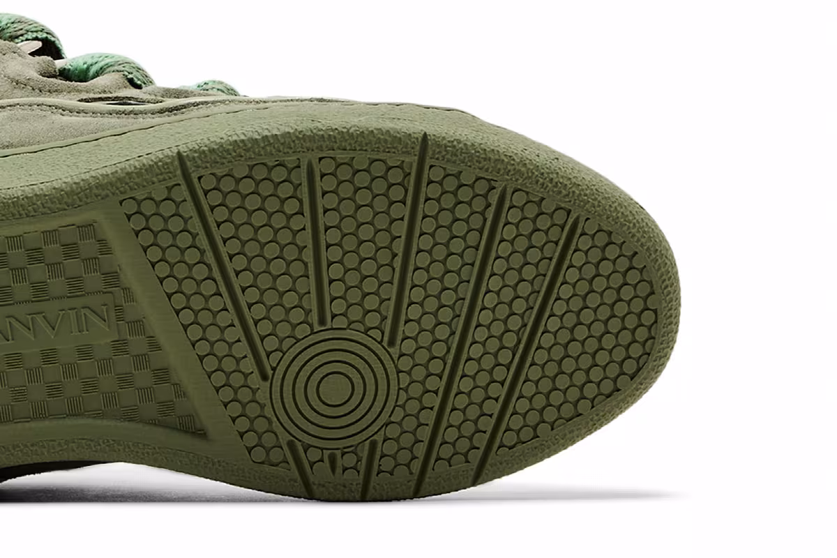 Lanvin Curb Sneakers Vert De Gris, view 6