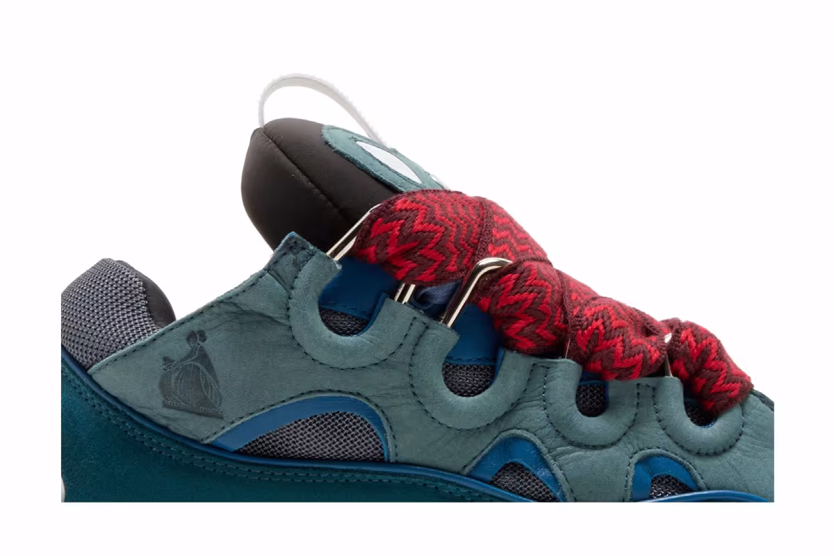 Lanvin Curb Sneakers Blue, view 3