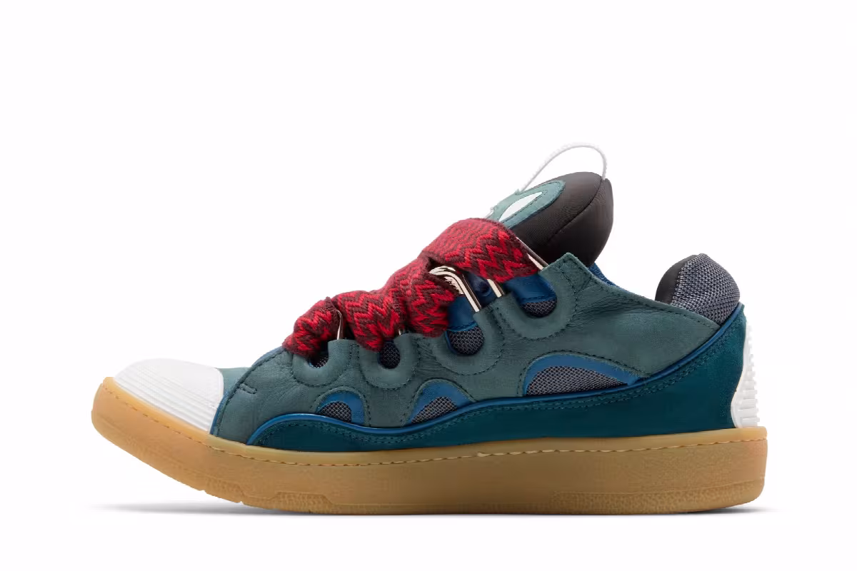 Lanvin Curb Sneakers Blue, view 4