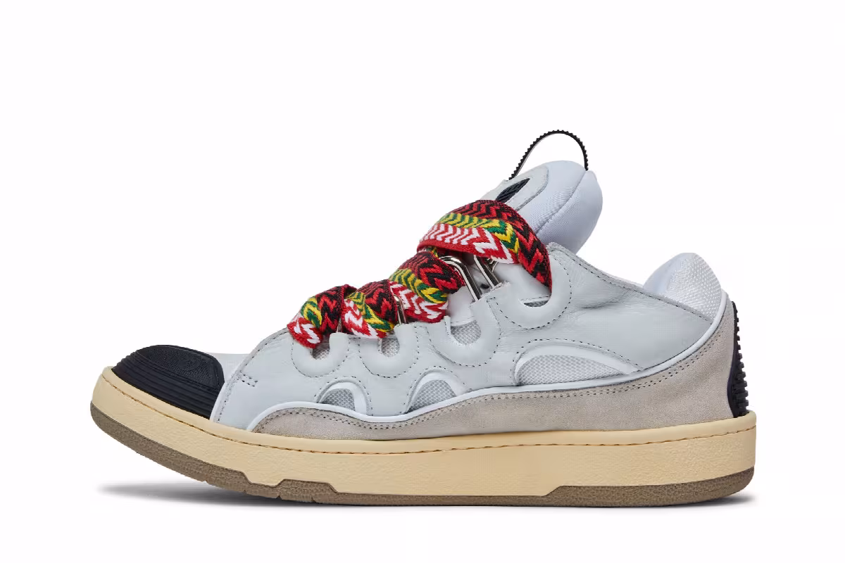 Lanvin Curb Sneakers White, view 4