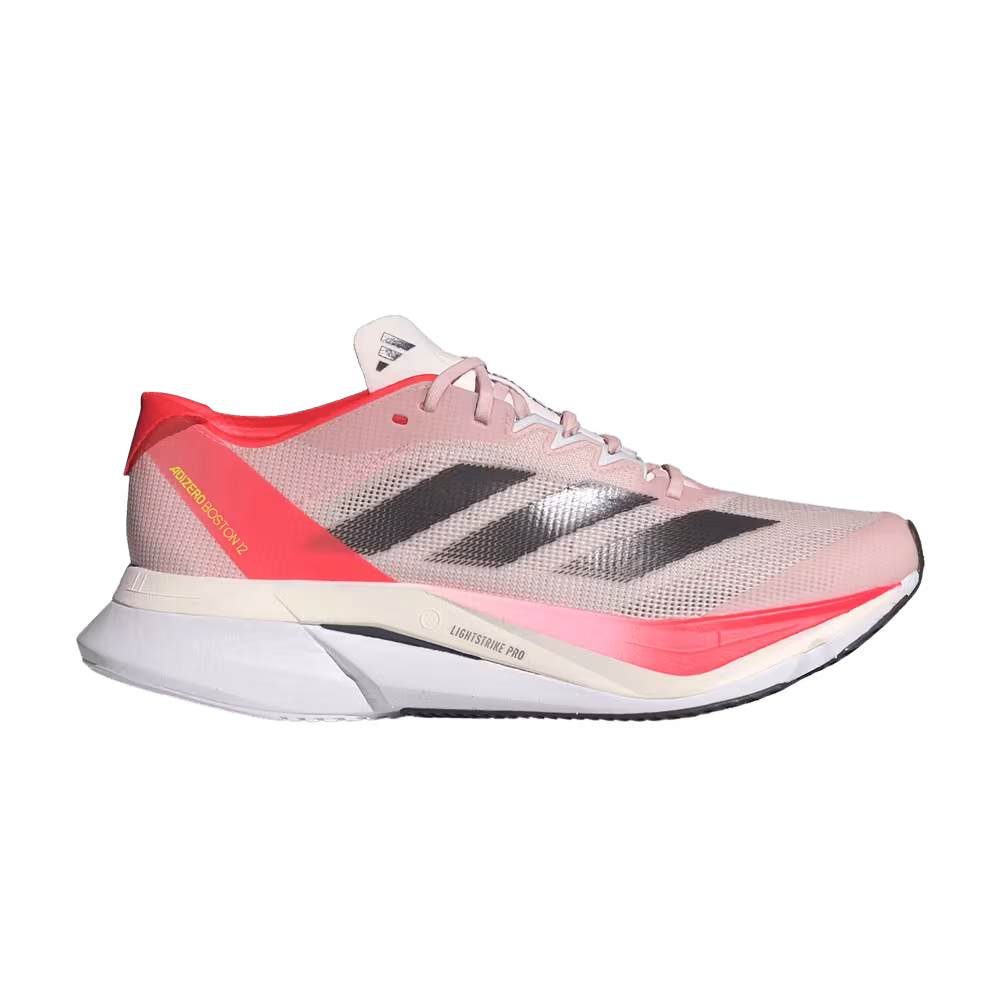 adidas Women's Adizero Boston 12 Sandy Pink Aurora Metallic