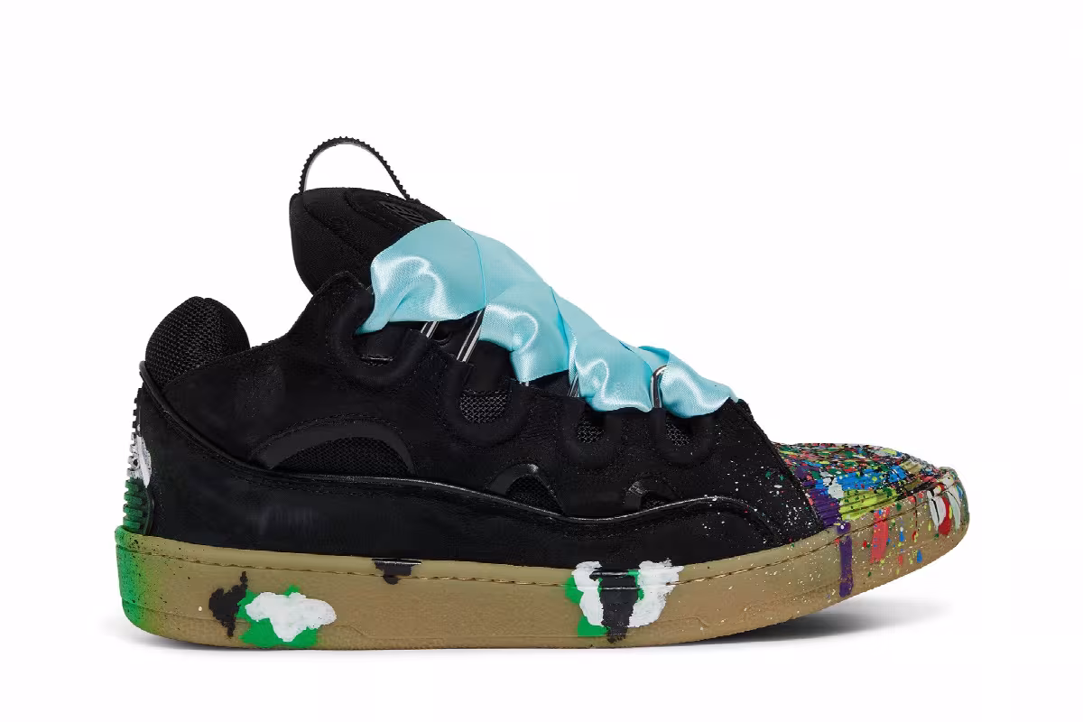 Gallery Dept. x Lanvin Curb Sneakers Paint Drip - Black, view 2