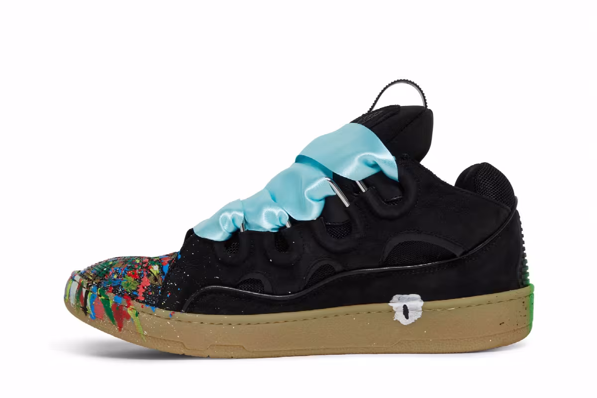 Gallery Dept. x Lanvin Curb Sneakers Paint Drip - Black, view 4