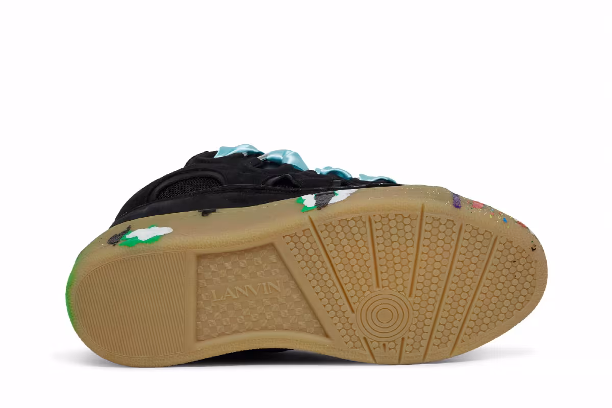Gallery Dept. x Lanvin Curb Sneakers Paint Drip - Black, view 5