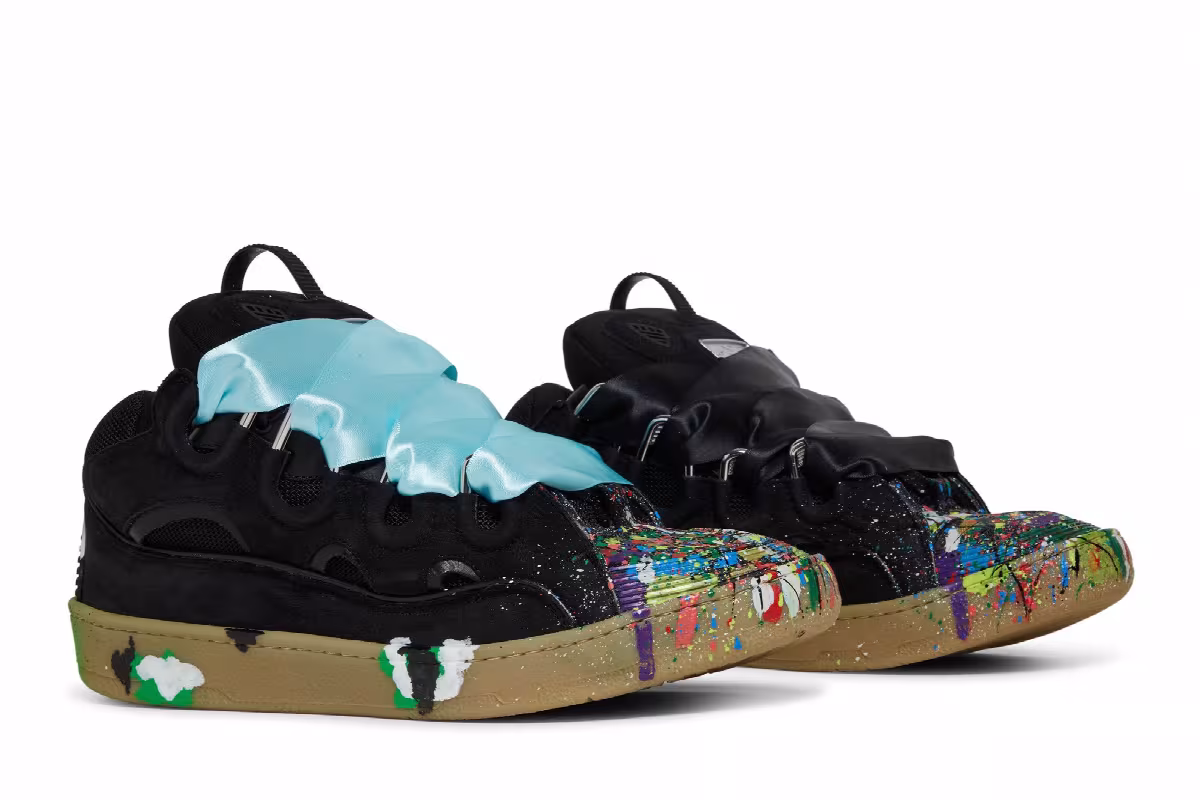 Gallery Dept. x Lanvin Curb Sneakers Paint Drip - Black, view 9