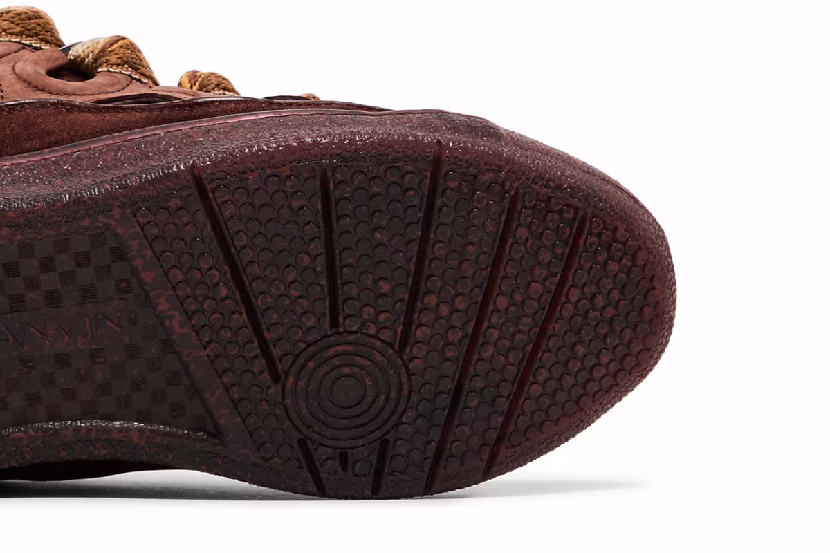Lanvin Curb Sneakers Speckled Effect - Brown, view 6