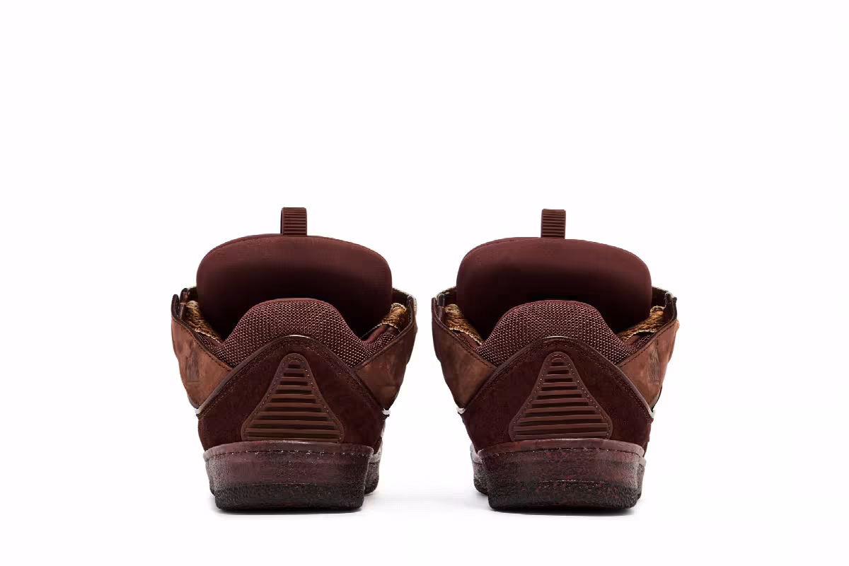 Lanvin Curb Sneakers Speckled Effect - Brown, view 7