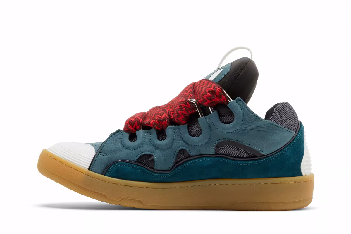 Lanvin Curb Sneakers Ink Blue, view 4