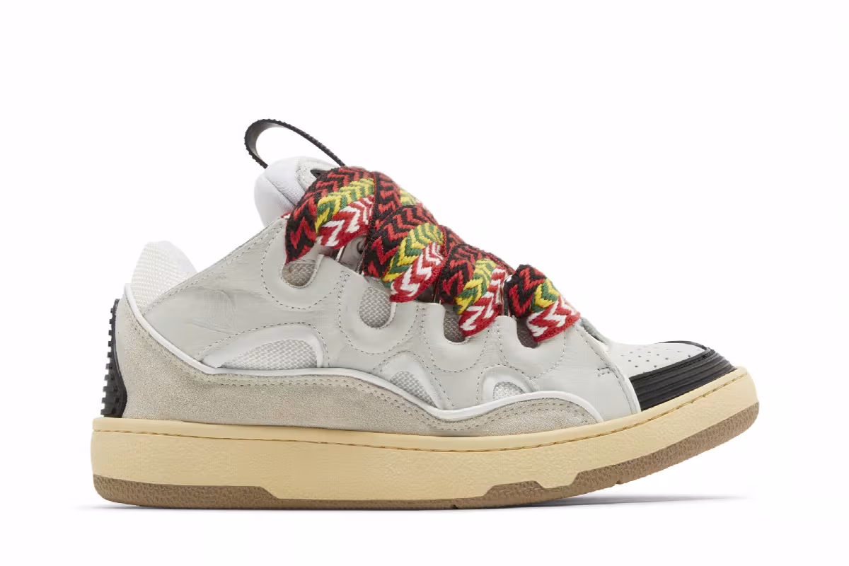 Lanvin Women's Curb Sneakers White 2022, view 2