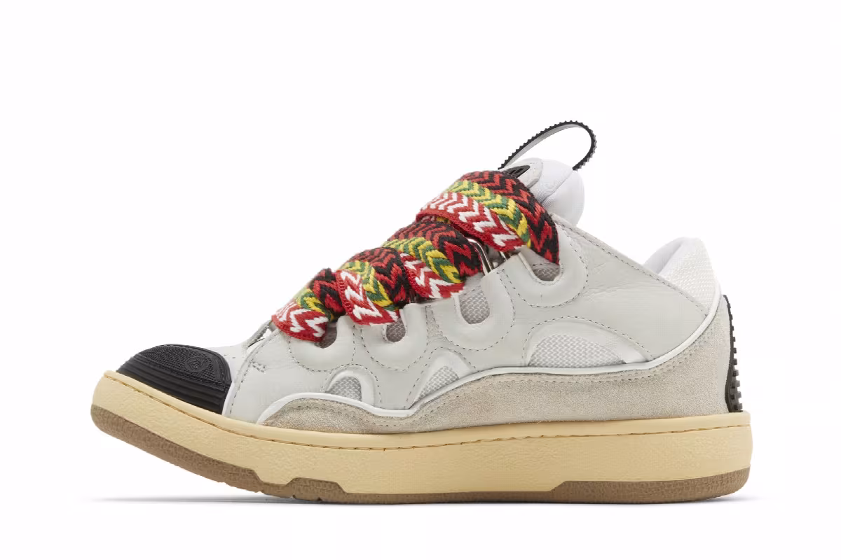 Lanvin Women's Curb Sneakers White 2022, view 4
