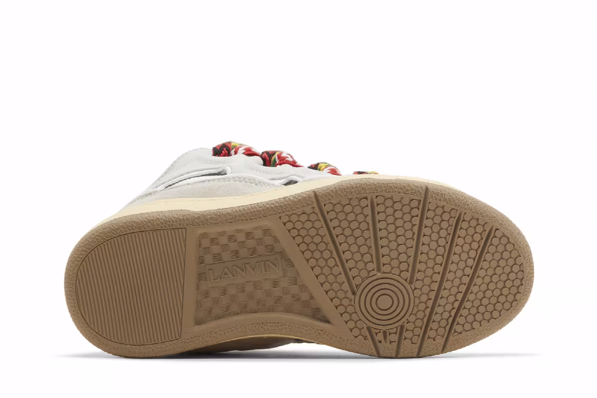 Lanvin Women's Curb Sneakers White 2022, view 5