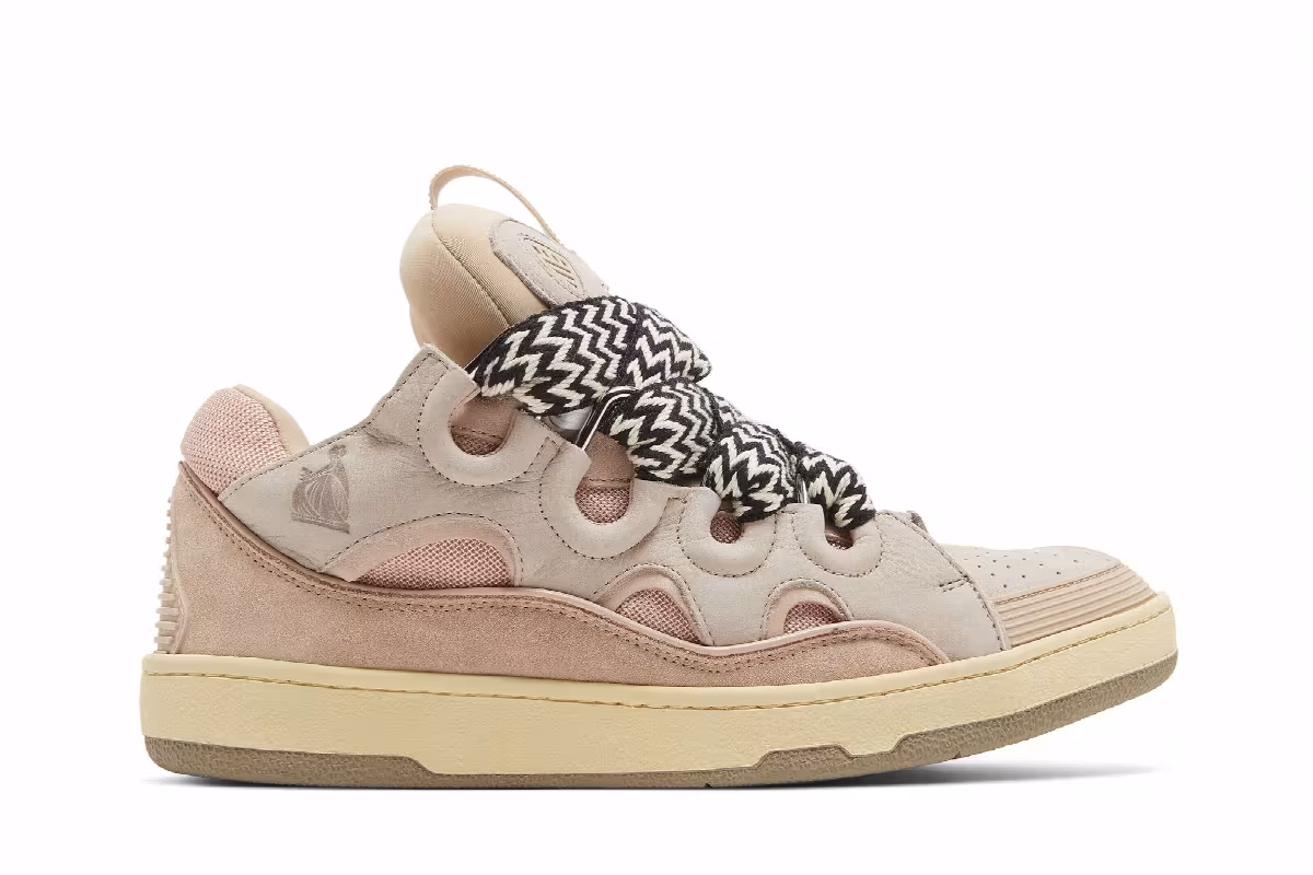 Lanvin Curb Sneakers Pink, view 2