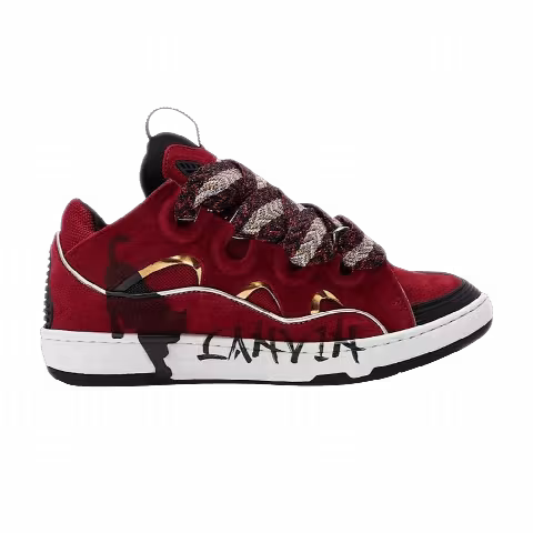 Lanvin Curb Sneakers 'Red Gold'
