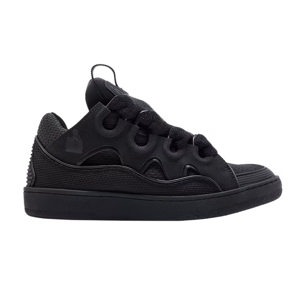 Lanvin Curb Sneakers Metallic Effect - Black