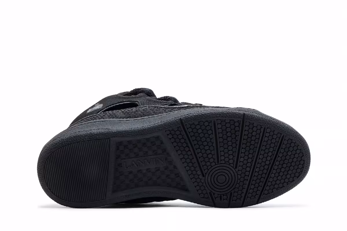 Lanvin Curb Sneakers Metallic Effect - Black, view 5