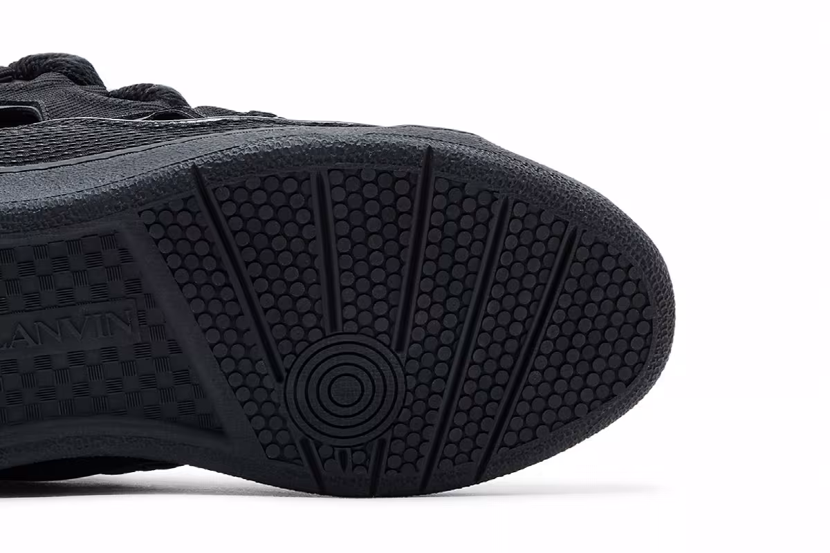 Lanvin Curb Sneakers Metallic Effect - Black, view 6