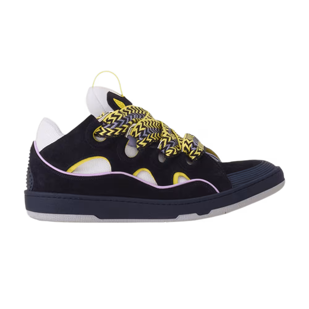 Lanvin Curb Sneaker Navy Blue Light Purple