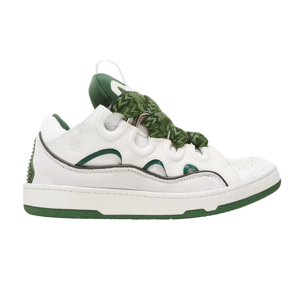Lanvin Curb Sneakers White Khaki
