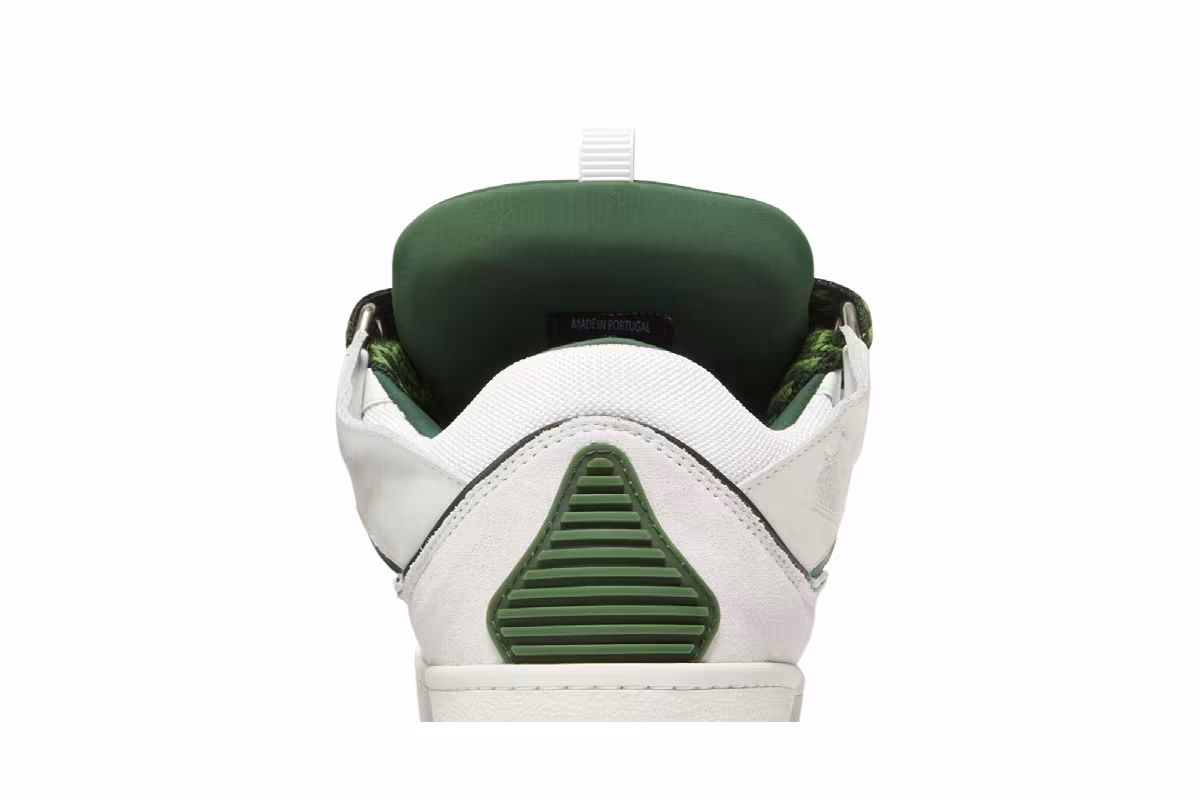 Lanvin Curb Sneakers White Khaki, view 8
