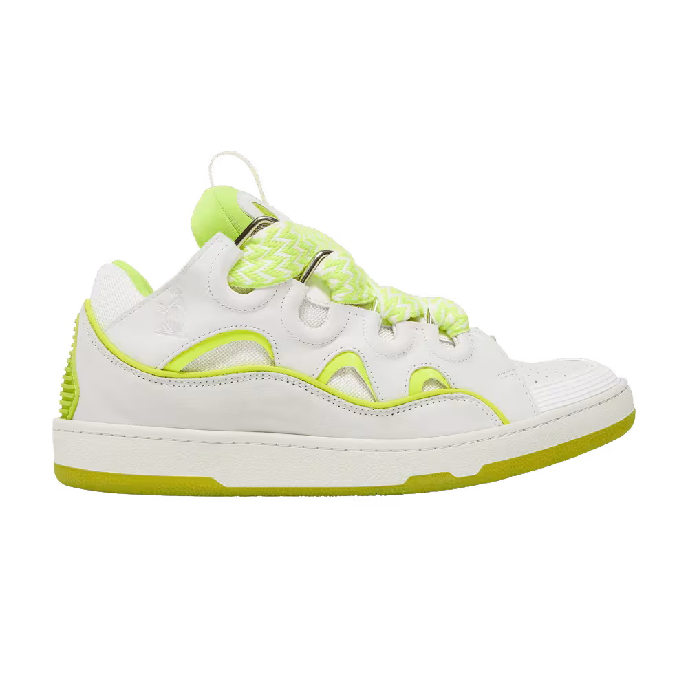 Lanvin Curb Sneakers White Fluo Yellow