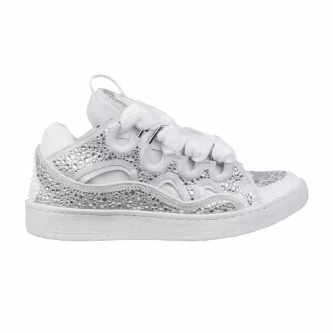 Lanvin Curb Sneakers 'Rhinestones - White'