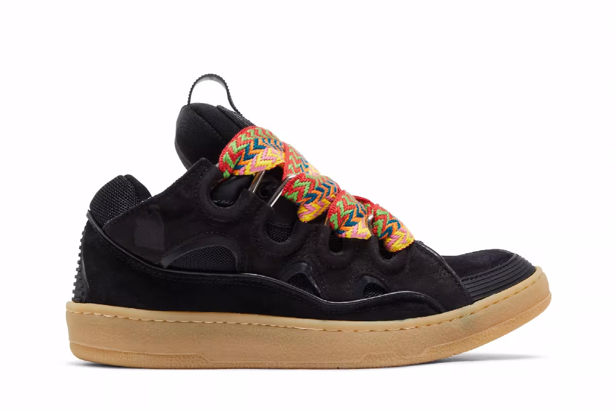 Lanvin Curb Sneakers Black Gum, view 2