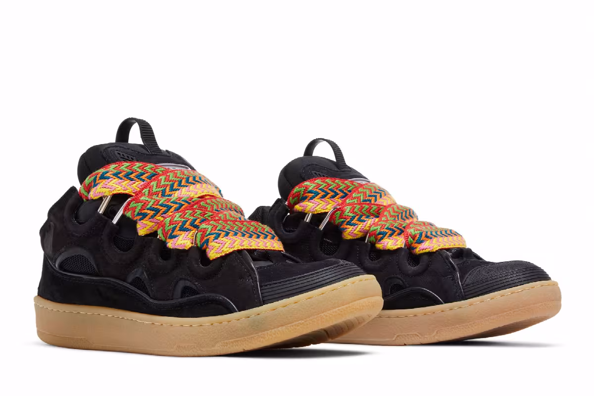 Lanvin Curb Sneakers Black Gum, view 9