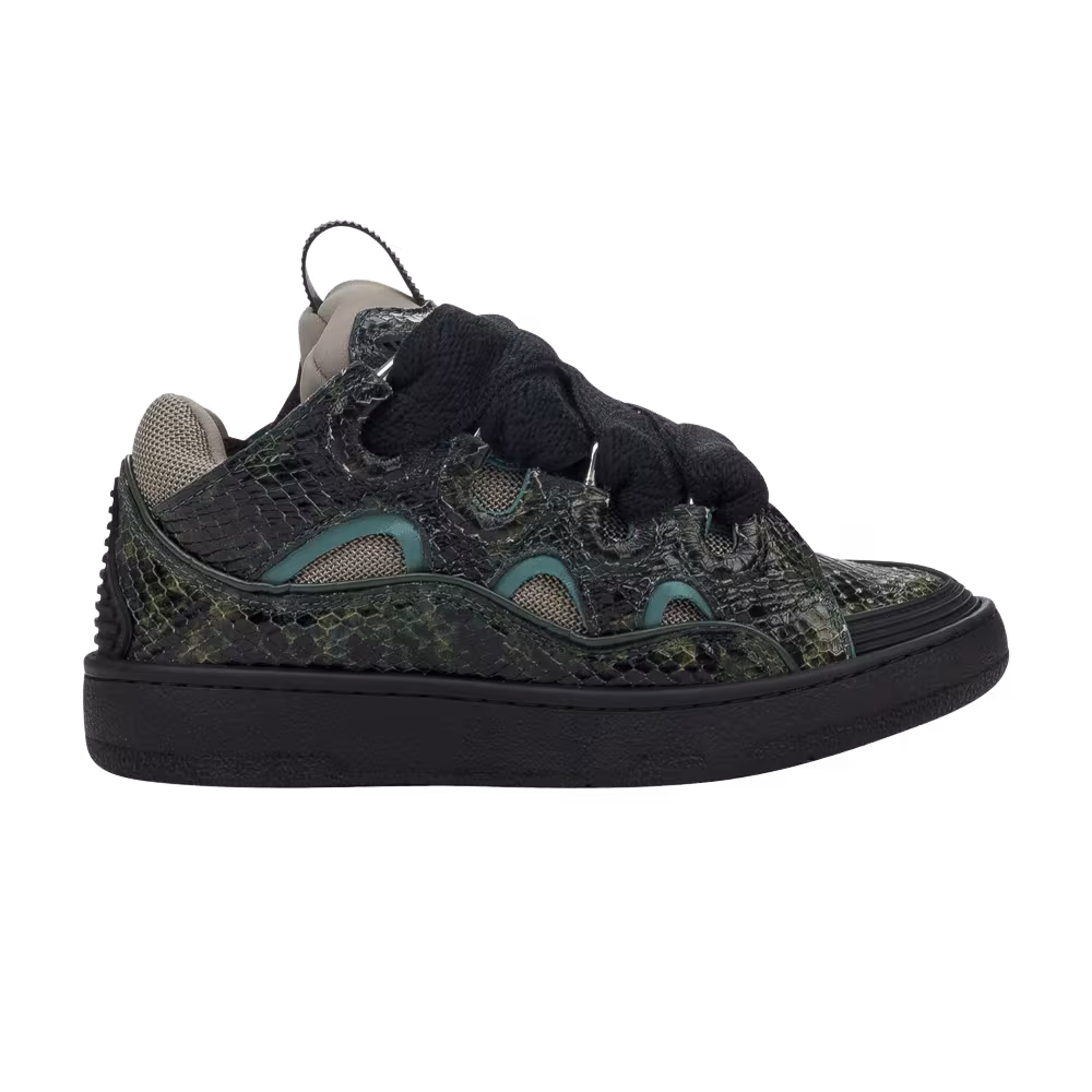 Lanvin Women's Curb Sneakers Green Python