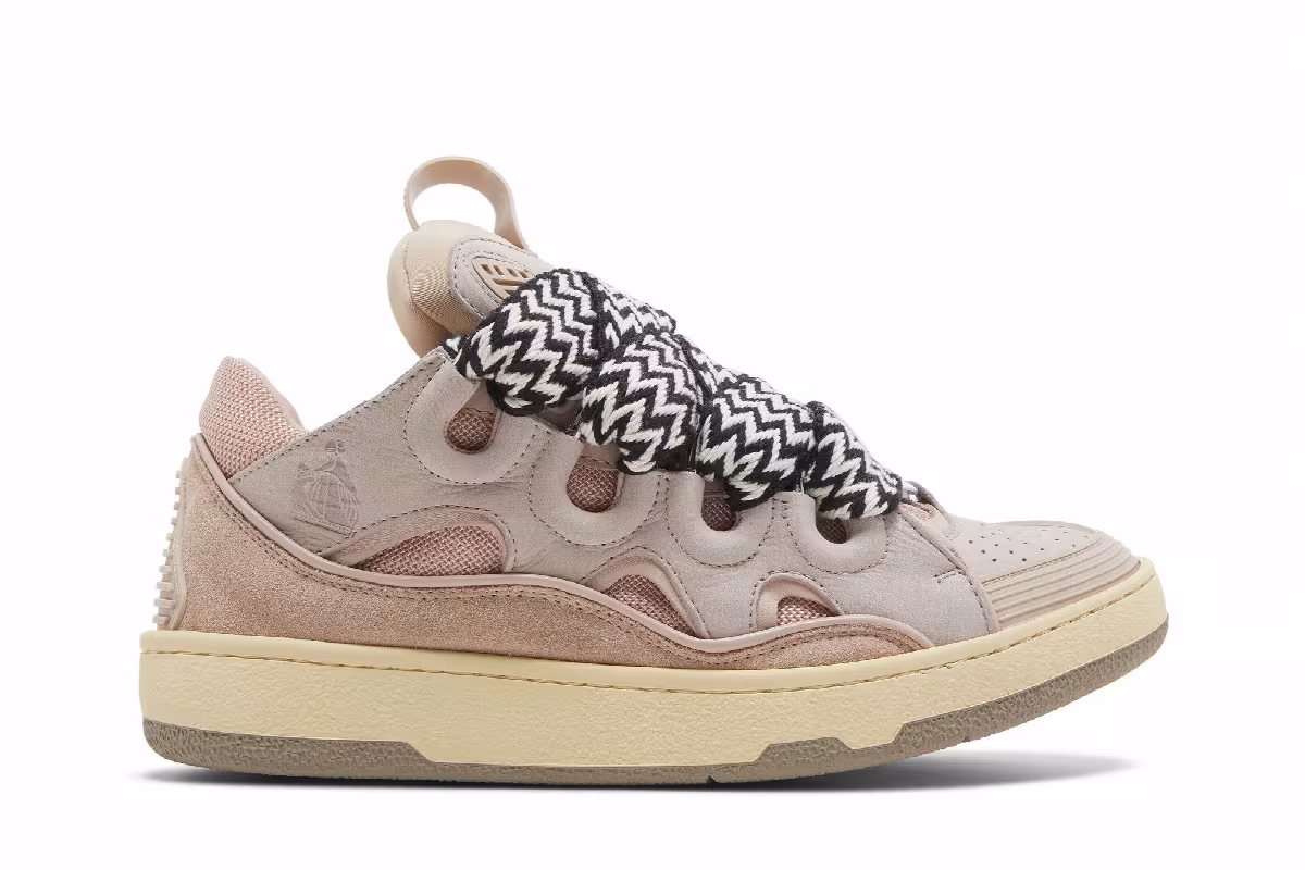 Lanvin Women's Curb Sneakers Pale Pink, view 2