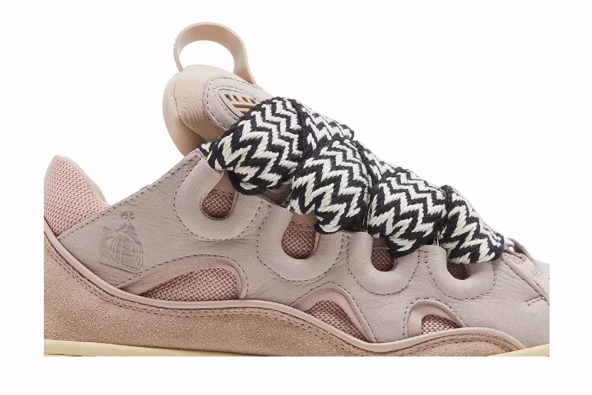 Lanvin Women's Curb Sneakers Pale Pink, view 3