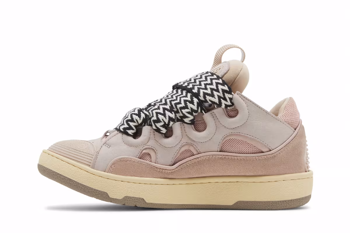 Lanvin Women's Curb Sneakers Pale Pink, view 4