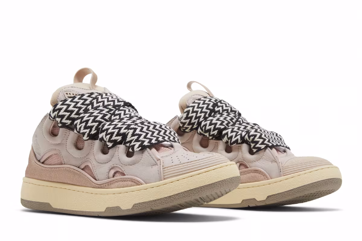 Lanvin Women's Curb Sneakers Pale Pink, view 9