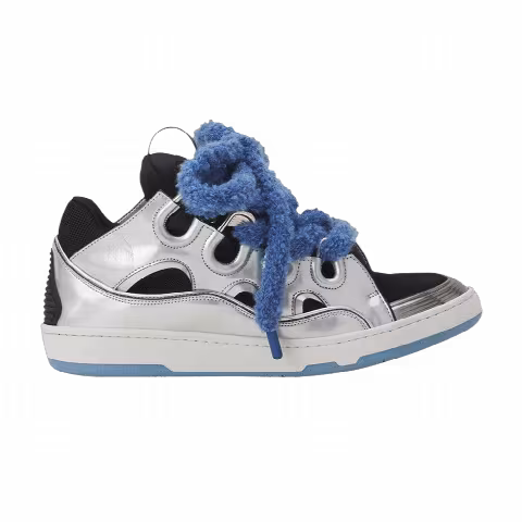 Lanvin Curb Sneakers 'Metallic Silver Blue'