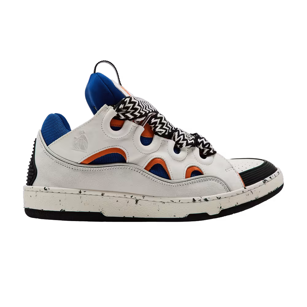 Lanvin Curb Sneakers White Blue Orange