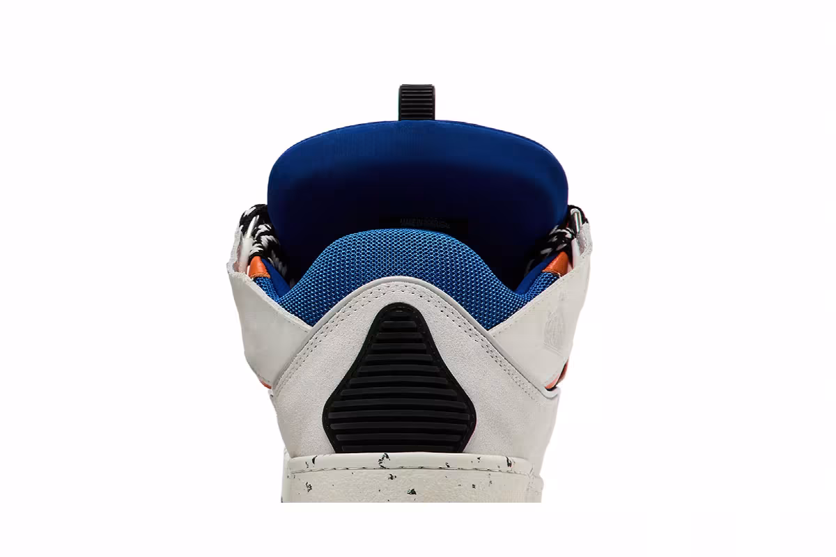 Lanvin Curb Sneakers White Blue Orange, view 8
